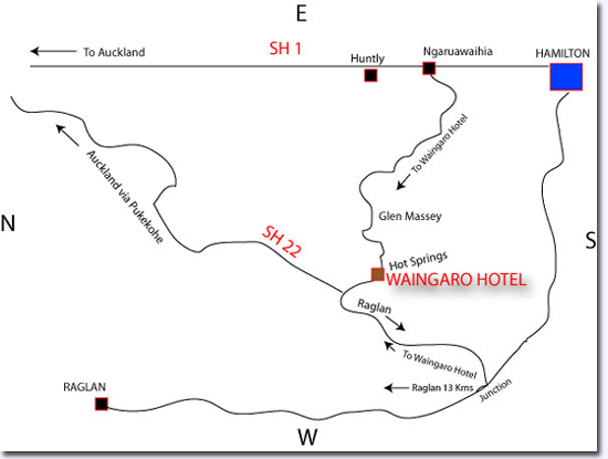Search Location For Waingaro Hotel